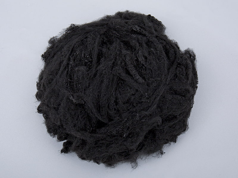 1.5D EMW-04R Serat Kimia Hitam Tidak Berwarna